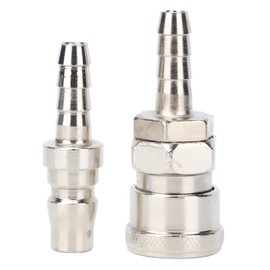 2Pcs Air Line Hose Euro Connectors, G1/4 Airline Hose Compressor Fittings, C Type Self‑Locking Quick Connector for Pneumatic Tool Fittings