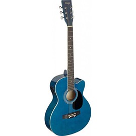 Stagg SA20ACE BLUE Auditorium Cutaway Acoustic-Electric Guitar - Blue