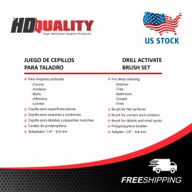 HD Quality 3 PCS PREMIUM HD QUALITY DRILL BRUSH KIT - POWER SCRUBBER