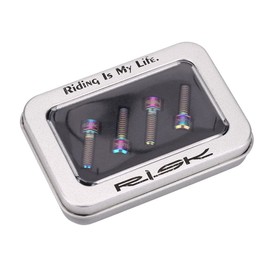 Disc Brake Screws, 4 Pieces M6 x 18 mm Bicycle Disc Brake Clamp Screw Disc Brake Bracket Mounting Screws Fixed Screw with Seal Bicycle Parts (Colourful)