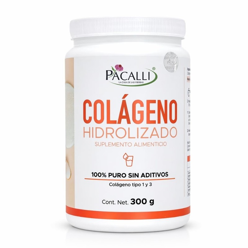 PACALLI Colágeno Hidrolizado en Polvo 300g - Tipo I y