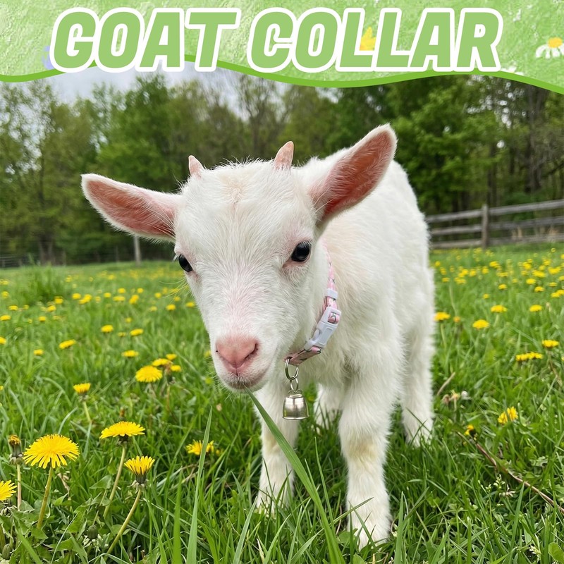 10 Pack Floral Goat Collars with Bells Adjustable Grazing Collar