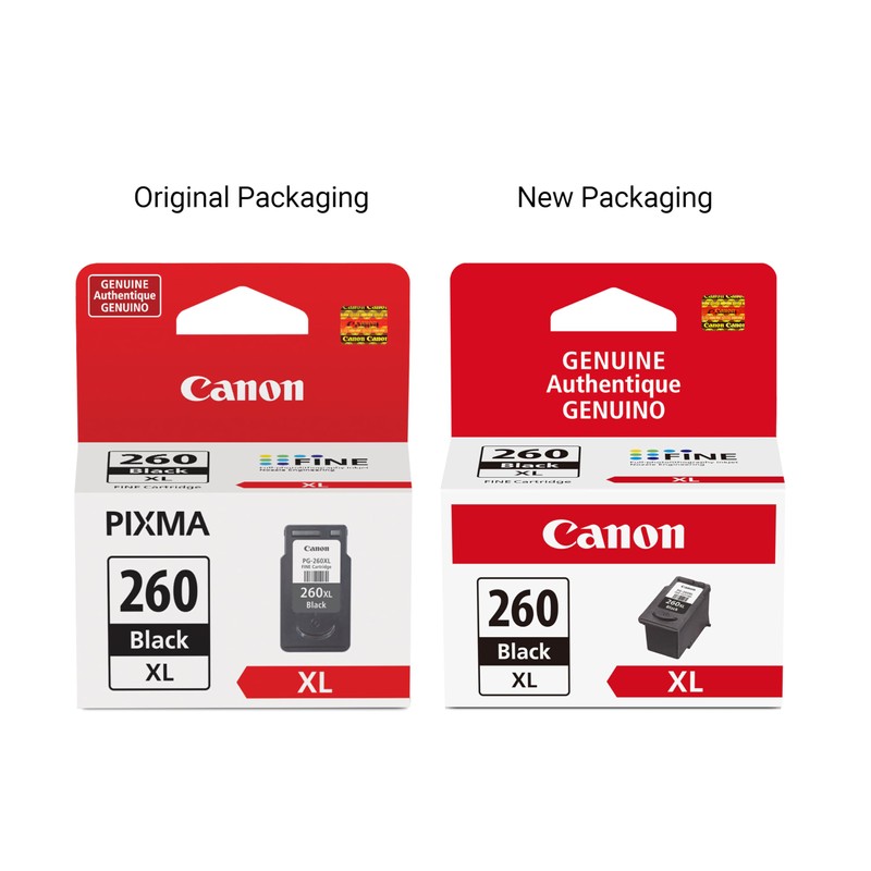 Canon PG-260 XL Genuine Black Ink Cartridge, Compatible with TS5320/6420/6420a,TR7020/7020a