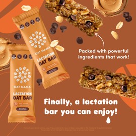 Oat Mama Lactation Bars Variety Pack | Peanut Butter Chocolate Chip & Chocolate Almond Coconut | Essential Breastfeeding Snacks with Oats, Flaxseed & Brewer’s Yeast | Milkflow Lactation Support