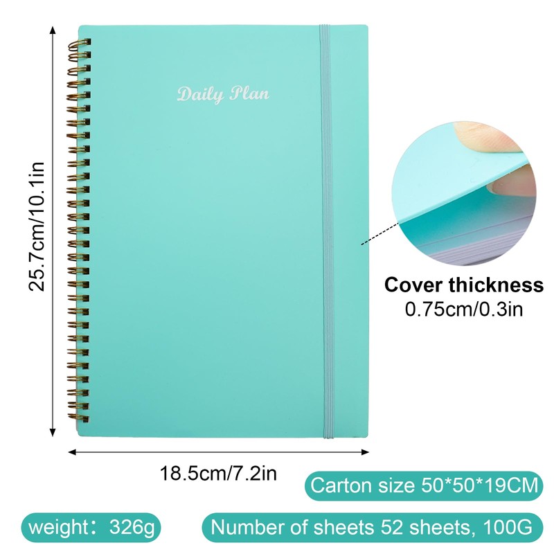 Business and Study Spiral Bound Daily Plan, Daily Task Planning