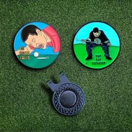 Golf Ball Marker & Hat Clip Set - Happy Gilmore | Complete in Gift Tin
