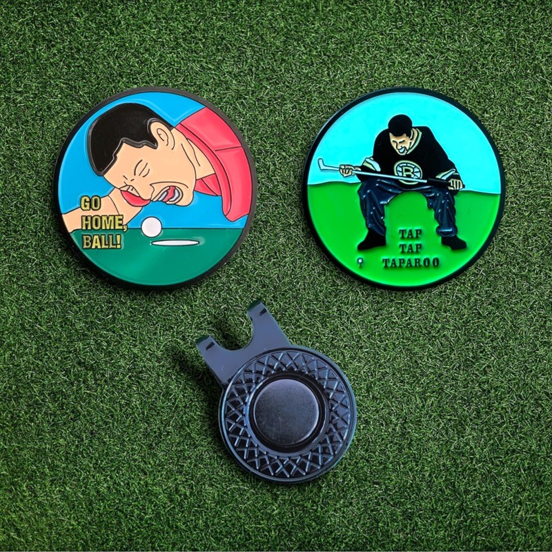 Golf Ball Marker & Hat Clip Set - Happy Gilmore