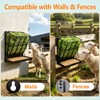 Meyoppm 2 in 1 Wall Mount Hay and Grain Feeder,