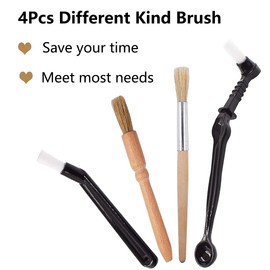 Coffee Brush Set Professional Espresso Brush Kit Include Wooden Coffee Grinder Machine Cleaning Brush and Nylon Espresso Brush for Coffee Machine Group Head (8)
