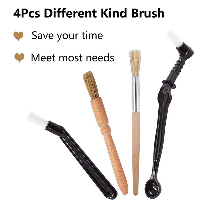Coffee Brush Set Professional Espresso Brush Kit Include Wooden Coffee