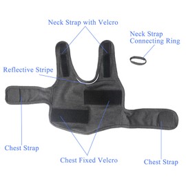 Dog Anxiety Shirt, Jacket Stress Relief Coat, Adjustable Vest for Fireworks, Thunderstorm, Calming Vest Wrap Clothing for Dogs (M)