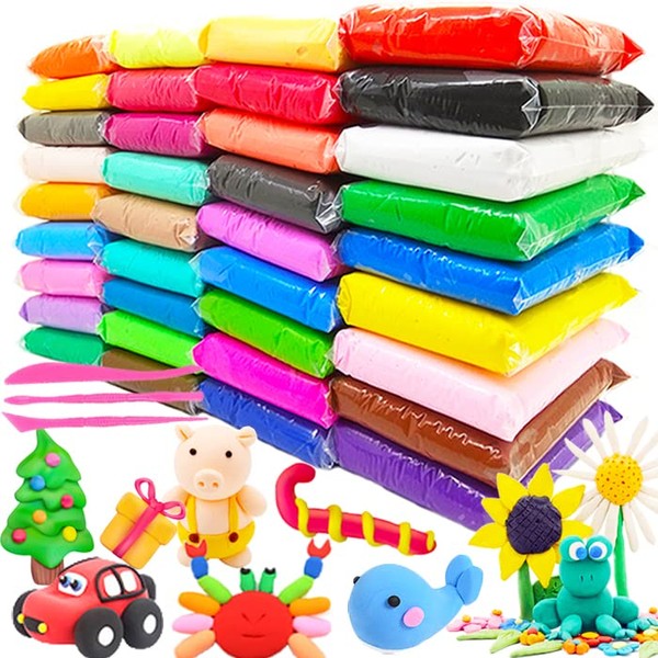 36 Colors Magic Clay Nature Color DIY Air Dry Clay with Tools as Best Present for Children Toy for Kids