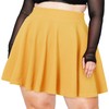 Moon Wood Women's Plus Size Mini Skater Skirt- Basic Versatile