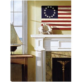 Fine Art Canvas Liberty Canvas Wall Decor by Artist Zhen-Huan Lu for Living Room, Bedroom, Bathroom, Kitchen, Office, Bar, Dining & Guest Room - Ready to Hang - 21 in x 28 in