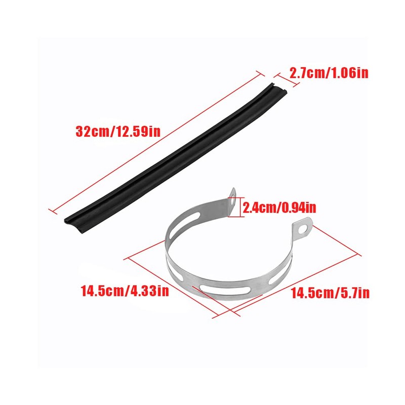 Tiiyee Universal Motorcycle Exhaust Bracket, Exhaust Clamp, Motorcycle Exhaust Bracket,