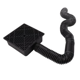 Rain Gutter Down Sput Extensions Catch Basin Black, Flexible Dual Drain Downspout, Efficient Drainage, Tilt Operating Advantage, Robust Construction, Easy Installation, Made