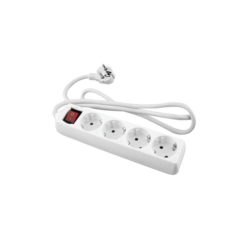 White Base with 4 Sockets 5M Connect & Multiply Your