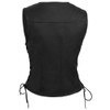 True Element Womens Longer Length Motorcycle Leather Vest With Side