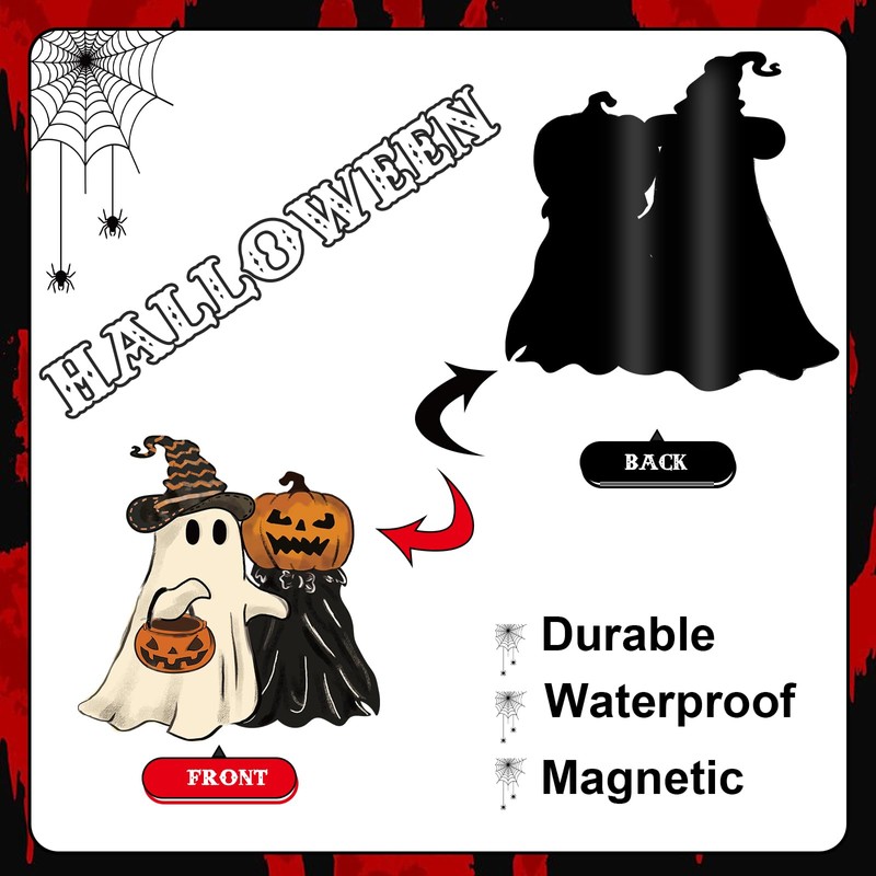 JarThenaAMCS 25Pcs Halloween Garage Door Magnets Ghost Pumpkin Black Cat