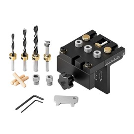 Self Centering Doweling Jig Set Puncher Locators DIY Accessories Wear Resistant Wood Dowel Jig Portable Pocket Hole Jig Set