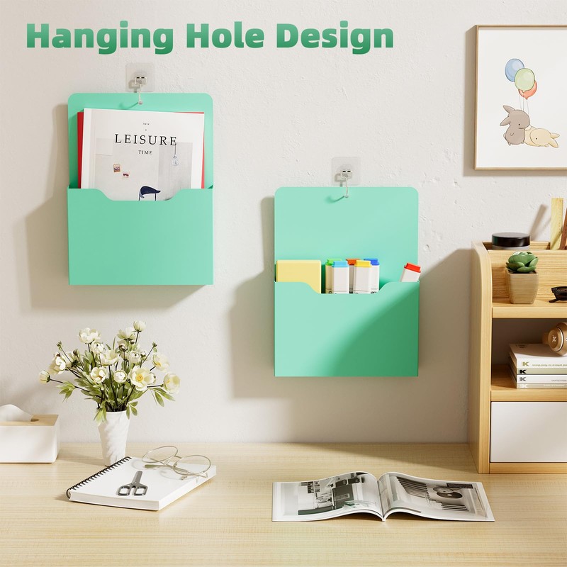 Marbrasse 2 Pack Magnetic File Holder - Paper Holder, Pocket