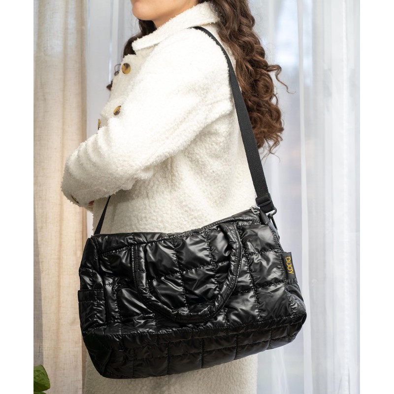 Quilted Lightweight Polyester Bag for Women – Versatile Travel Tote,