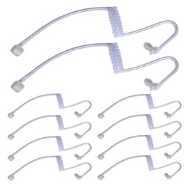 Lixin 10-Pack Replacement Acoustic Coil Tube Two Way Radio Earpiece for Midland AVPH3 Baofeng Motorola Kenwood Retevis Walkie Talkie Headsets Secret Spy Game Earpiece (LX-005A)