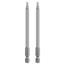 sourcing map 2pcs Square Screwdriver Bit SQ2 1/4" Hex Shank 100mm/4 Length Magnetic 4 Point Hex Bits S2 Steel Industrial Grade Electric Screw Driver Bit 6mm Rod