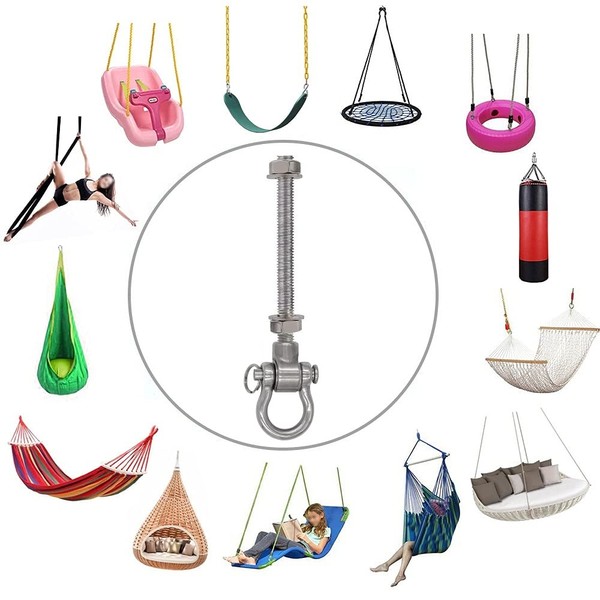 Yyiwhmy 2 Swing Hangers Anti Rust Heavy Duty Bearing Swing