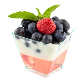 Restaurantware RWP0016G Plastic Dessert Dish, 2 oz, Seagreen