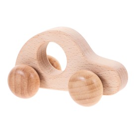 Gatuida Wooden Push Car Smooth Grip Vehicle for Sensory Development Teething Relief Educational Plaything for Newborns