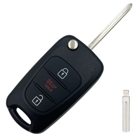Replacement Flip Folding Smart Keyless Entry Remote Control Key Fob Case Shell for 2012-2014 Kia Rio 2010-2013 Kia Soul Car Key Fob Cover (1 pcs)