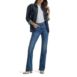 Lee Petite Ultra Lux Comfort con Flex Motion Bootcut Jean para Mujer, índigo Facet, 36 Chiquita