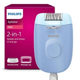 Philips Depiladora Eléctrica Serie 4000 para Mujer Uso en Piernas y Cuerpo