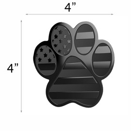 Dog Paw Foot Metal Hitch Cover with Pin Bolt (Fits 2" Receiver, Black)