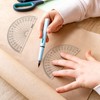 Zonon 200 Pcs 4 Inch Clear Plastic Protractor Bulk Math