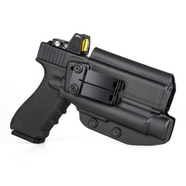 IWB Kydex Holster for Glock 17 19 19x 22 23 45 Gen 3/4/5 with Olight PL 2/ PL PRO/PL 3/PL3 R/PL 3S Valkyrie Tactical Flashlight Red Dot Optics Ready, Appendix Concealed Carry, Right Hand Draw