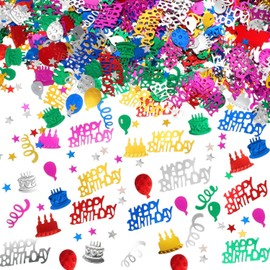 30 g Colourful Happy Birthday Confetti, Confetti Sequins with Multiple Patterns, Perfect for DIY Card Gifts, Birthday Parties, Party Decorations, Table Gifts