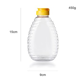 WideSmart 10 Pcs Honey Jar Honey Bottles, Honey Squeeze Bottles Honey Tin Honey Container Honey Empty Plastic Bottle Empty Squeeze Honey Bottle Container Squeeze Honey Bottle for Jam Juice Seasoning