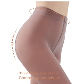 SAFSOU 3 Pairs Opaque Tights for Women, 80D Tummy Compression Plus Size Tights, Control Top Microfiber Pantyhose for women (Small)