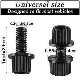 16 Pairs Motorcycle Nylon License Plate Cover Screws License Plate Holder Bolts for Motorcycle and Bike Fastening Plates, Frames and Covers