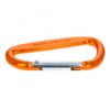 6 Pack Aluminum Multi-Color Carabiner Spring Clip Keychain (Orange, Large)