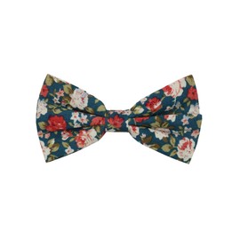 Mantieqingway Floral Bow Ties for Men Pre Tied Adjustable Bowtie Mens Cotton Flower Pattern Bow Tie for Wedding Party