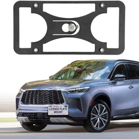 No Drill Front License Plate Bracket Mount Kit Compatible with Infiniti QX60 2022-2024 Installs in Seconds，Front Bumper License Plate Mounting Kit