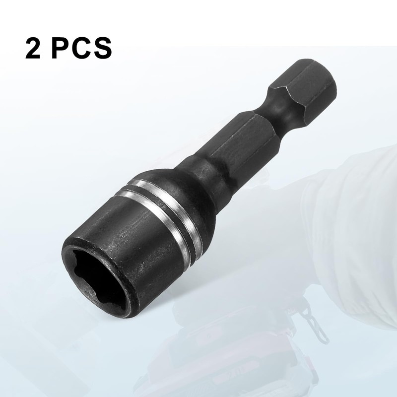 sourcing map 2pcs Magnetic Nut Driver 8mm Hex Drive Socket