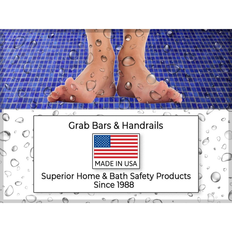 2-Pack Bathroom Safety 36" Grab Bars - 1.5" Dia. ADA