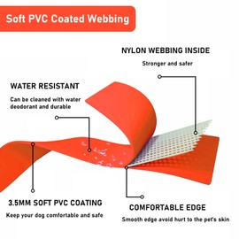 ZALER Waterproof Dog Collar, Adjustable Odor Proof Dog Collars Easy to Clean, Soft Comfortable Pet Collars for Large, Medium Small Dogs (Bright Orange, M(Length:11.4''-15.4''; Width:0.75''))