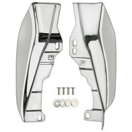 VG MOTO Mid Frame Air Deflectors Heat Shield Trim Covers Chrome Compatible with Harley Touring Street Glide Road King Electra Glide CVO 2009-2024