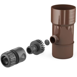 BRYZA® Gutter Drain for Rain Wire Closure DN Diameter 110 mm Brown | Rainwater Tank Speedy Rainwater Collector for Downpipe, Filter for Downpipe, Garden Hose, Quick Connection