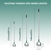 Yeelor Rotary Cultivator Tiller Adjustable S/S Handle Rotary Tiller with